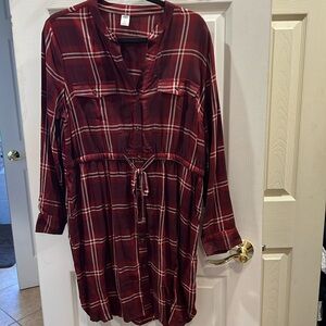 Perfect fall dress! Old Navy Women’s large shirt dress in beautiful plaid print